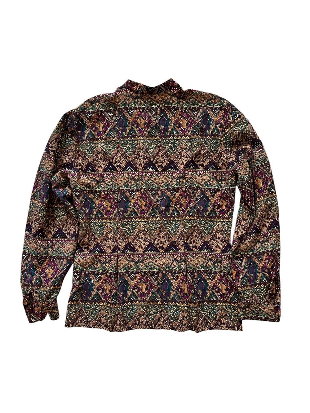 Dana Buchman Silk Multicolor Long-Sleeve Botton up Shirt Size 6 - Picture 4 of 11